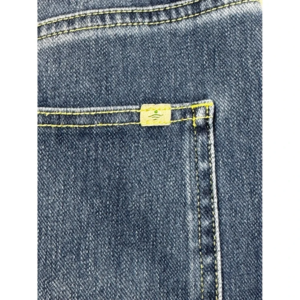 Halara Womens Straight Leg Stretch Blue Denim Jeans S Petite Meas: 25x27